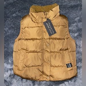 NWT Little Bipsy Sherpa Lined Puffer Vest, 12-18m